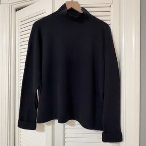 Everlane Mockneck Navy Cashmere Sweater